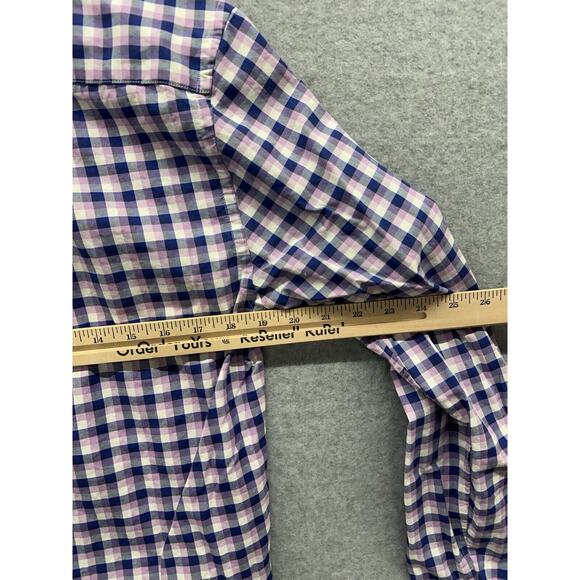 Vineyard Vines Shirt Mens Small Slim Fit Murray Gingham Plaid Preppy Pink Blue S - Picture 7 of 7